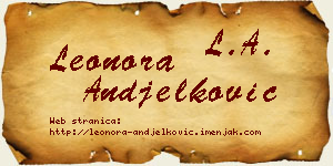 Leonora Anđelković vizit kartica